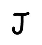 手書きアルファベット＆数字（個別スタンプ：10）