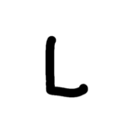 手書きアルファベット＆数字（個別スタンプ：12）