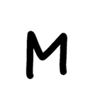 手書きアルファベット＆数字（個別スタンプ：13）