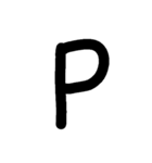 手書きアルファベット＆数字（個別スタンプ：16）