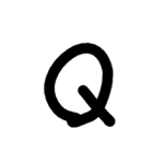 手書きアルファベット＆数字（個別スタンプ：17）