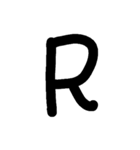 手書きアルファベット＆数字（個別スタンプ：18）