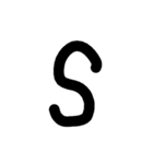手書きアルファベット＆数字（個別スタンプ：19）
