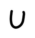 手書きアルファベット＆数字（個別スタンプ：21）