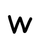 手書きアルファベット＆数字（個別スタンプ：23）