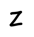 手書きアルファベット＆数字（個別スタンプ：26）