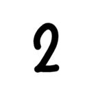 手書きアルファベット＆数字（個別スタンプ：28）