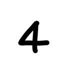 手書きアルファベット＆数字（個別スタンプ：30）