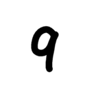 手書きアルファベット＆数字（個別スタンプ：35）