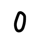 手書きアルファベット＆数字（個別スタンプ：36）
