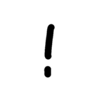 手書きアルファベット＆数字（個別スタンプ：40）