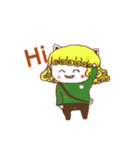 天然パーマ 女の子Mia（個別スタンプ：1）