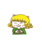 天然パーマ 女の子Mia（個別スタンプ：3）