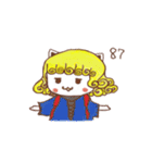 天然パーマ 女の子Mia（個別スタンプ：9）