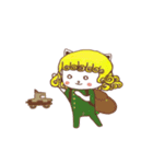 天然パーマ 女の子Mia（個別スタンプ：11）