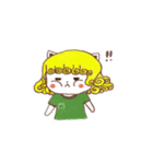 天然パーマ 女の子Mia（個別スタンプ：14）