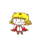 天然パーマ 女の子Mia（個別スタンプ：19）