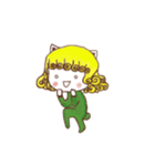 天然パーマ 女の子Mia（個別スタンプ：24）
