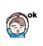 手描きかわいい漫画★水彩風の可愛い彼氏（個別スタンプ：3）