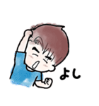 手描きかわいい漫画★水彩風の可愛い彼氏（個別スタンプ：8）