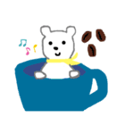 癒しの白くま（coffee break ）（個別スタンプ：3）