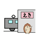 『ハリネズミ』の電車移動で使えるスタンプ（個別スタンプ：35）