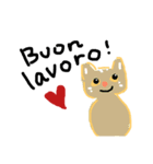 仏猫kikiのイタリア語（個別スタンプ：4）