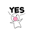 ぼく。ホワイトくん2（個別スタンプ：1）