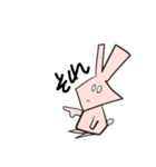 カクばったうさちゃん（個別スタンプ：3）