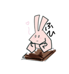 カクばったうさちゃん（個別スタンプ：4）