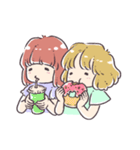 おかっぱ姉妹（個別スタンプ：34）