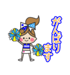 敬語編 BLUE ＆ YELLOW チアリーダー（個別スタンプ：3）