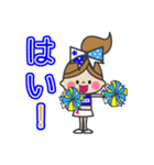 敬語編 BLUE ＆ YELLOW チアリーダー（個別スタンプ：5）
