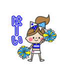 敬語編 BLUE ＆ YELLOW チアリーダー（個別スタンプ：15）