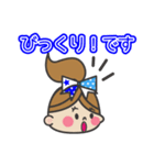敬語編 BLUE ＆ YELLOW チアリーダー（個別スタンプ：18）