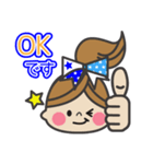 敬語編 BLUE ＆ YELLOW チアリーダー（個別スタンプ：28）