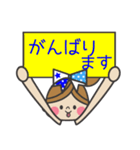敬語編 BLUE ＆ YELLOW チアリーダー（個別スタンプ：35）