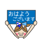 敬語編 BLUE ＆ YELLOW チアリーダー（個別スタンプ：37）