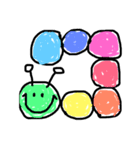 手書きカラフルまるまる（個別スタンプ：1）
