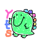 手書きカラフルまるまる（個別スタンプ：2）