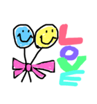 手書きカラフルまるまる（個別スタンプ：9）