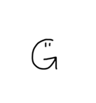 つぶらな瞳の文字と記号（個別スタンプ：7）