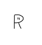 つぶらな瞳の文字と記号（個別スタンプ：18）