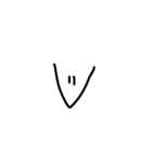 つぶらな瞳の文字と記号（個別スタンプ：22）