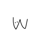 つぶらな瞳の文字と記号（個別スタンプ：23）