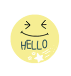 顔と文字の使いやすいスタンプ（個別スタンプ：1）