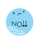 顔と文字の使いやすいスタンプ（個別スタンプ：7）