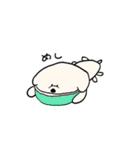 白いもふもふ犬のスタンプ（個別スタンプ：2）