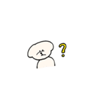 白いもふもふ犬のスタンプ（個別スタンプ：23）