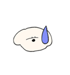 白いもふもふ犬のスタンプ（個別スタンプ：32）